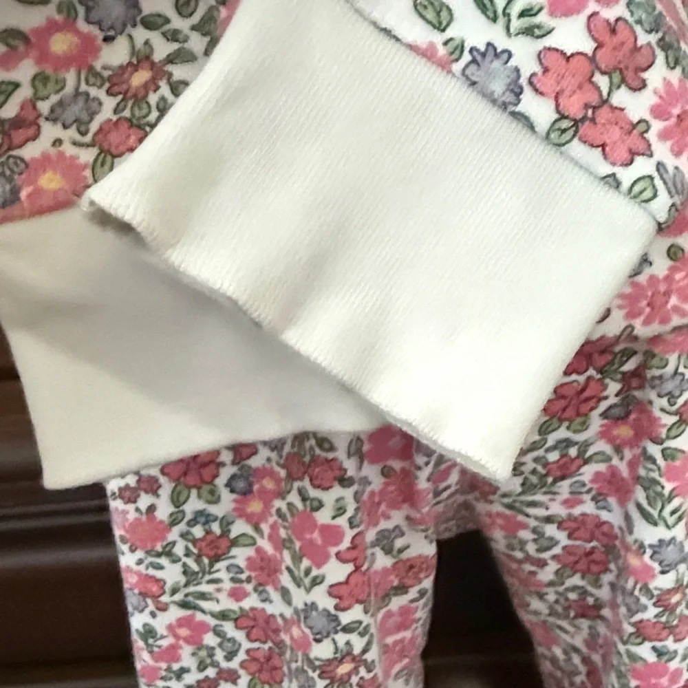 Girls PETITE PLUME Pink Floral Pajama Set Size 5 - Picture 6 of 8